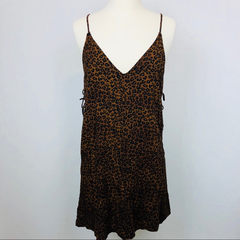 Kendal & Kylie animal print side tie dress